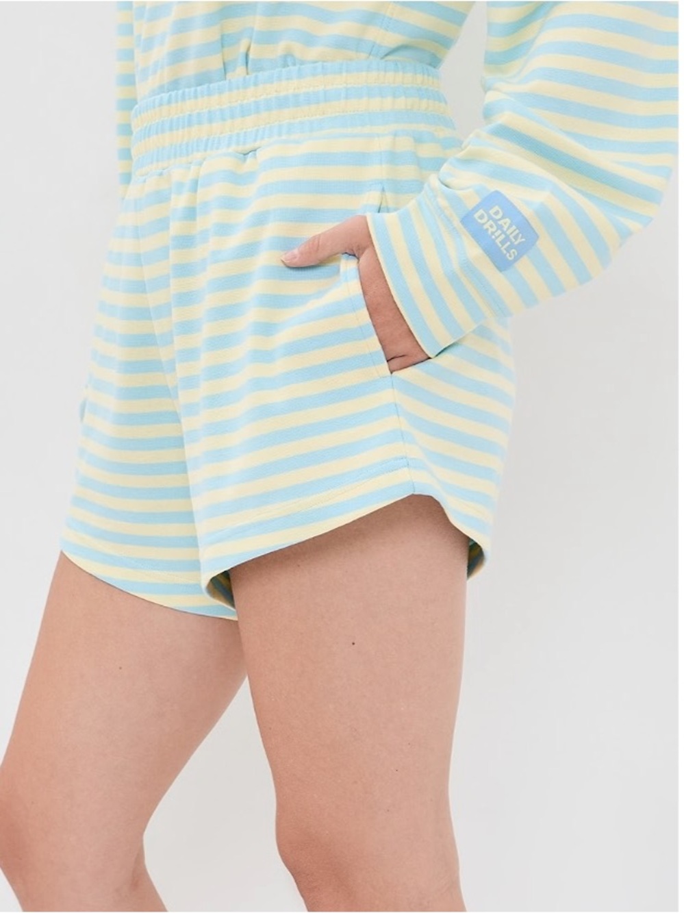 Daily Drills Women's Striped Shorts - Lemonade